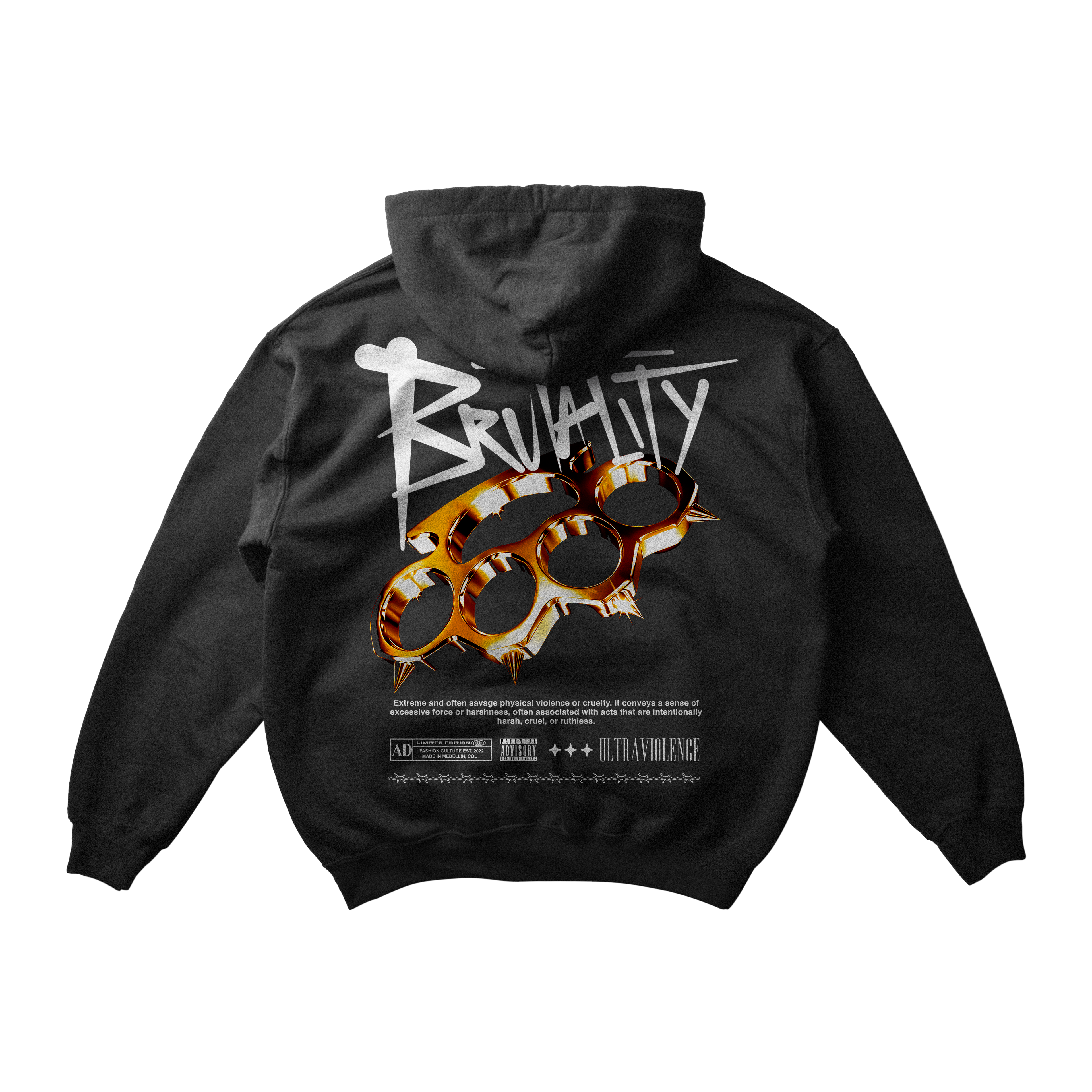 BRUTALITY HOODIE BLACK