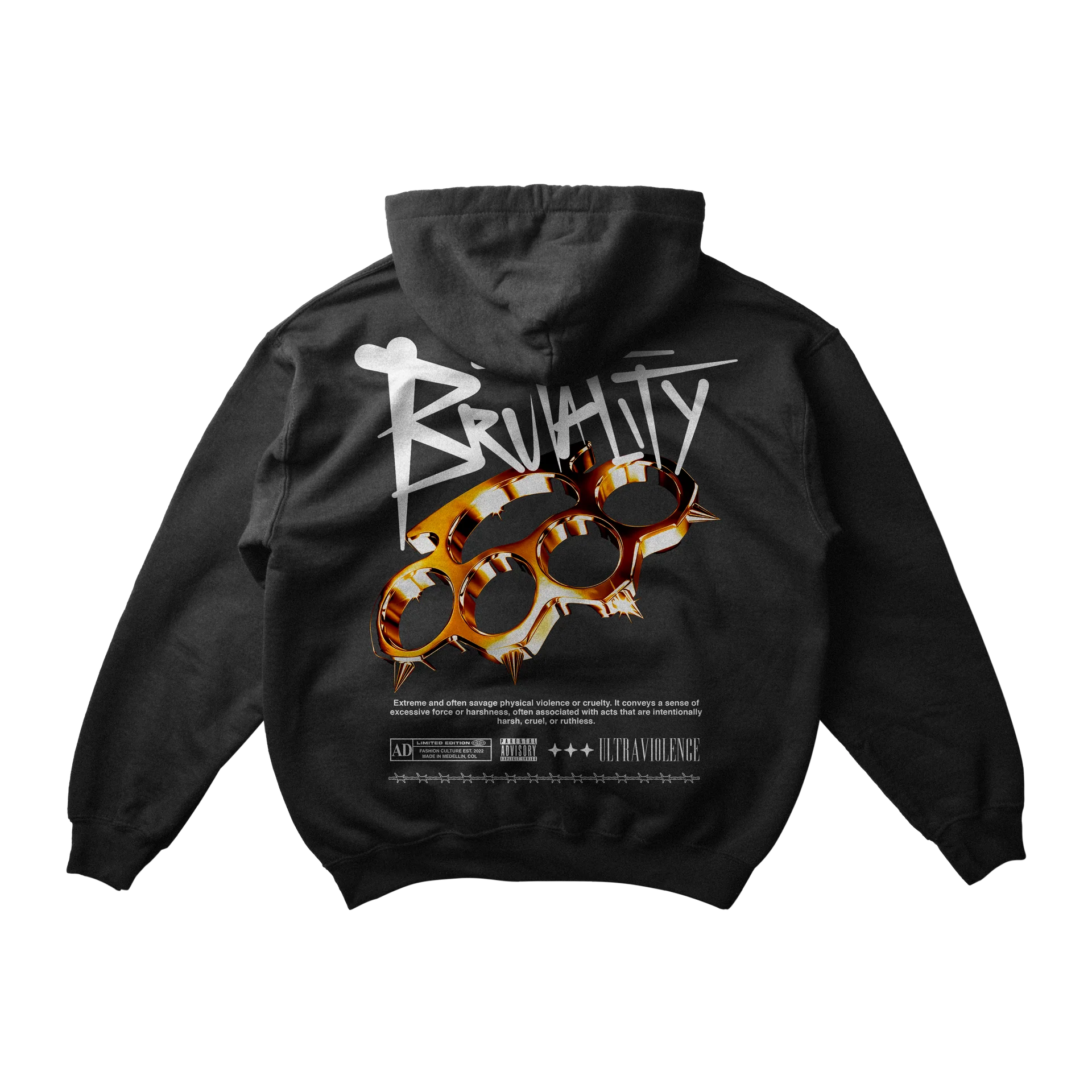 BRUTALITY HOODIE BLACK